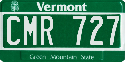 VT license plate CMR727