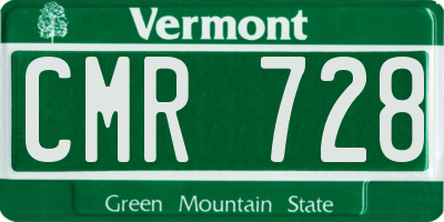 VT license plate CMR728