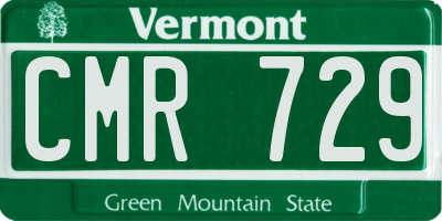 VT license plate CMR729