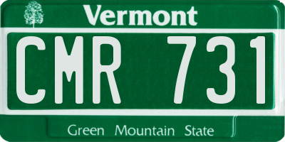 VT license plate CMR731