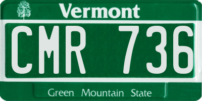 VT license plate CMR736