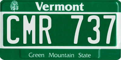 VT license plate CMR737