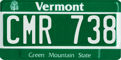 VT license plate CMR738