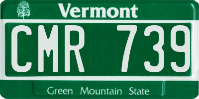VT license plate CMR739