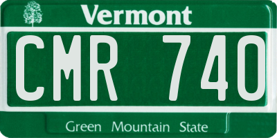 VT license plate CMR740