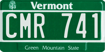VT license plate CMR741