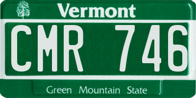 VT license plate CMR746