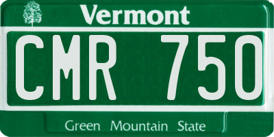VT license plate CMR750