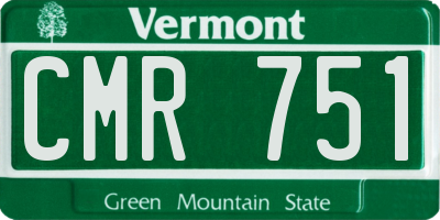 VT license plate CMR751