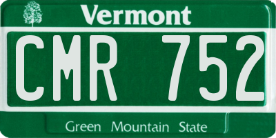 VT license plate CMR752
