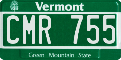 VT license plate CMR755