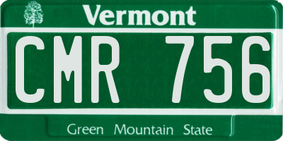 VT license plate CMR756