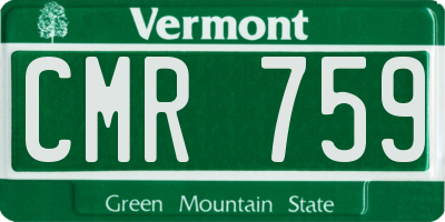 VT license plate CMR759