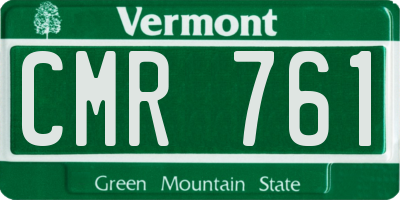 VT license plate CMR761