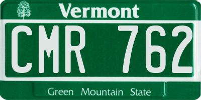 VT license plate CMR762