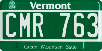 VT license plate CMR763