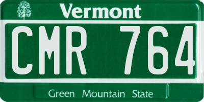 VT license plate CMR764