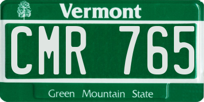 VT license plate CMR765