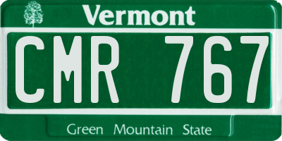 VT license plate CMR767