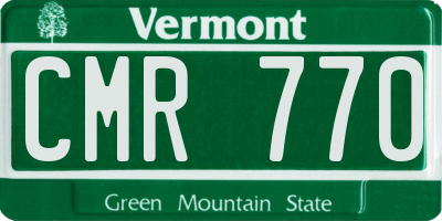 VT license plate CMR770