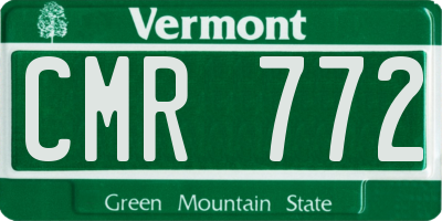 VT license plate CMR772