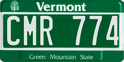VT license plate CMR774