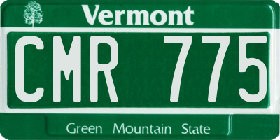 VT license plate CMR775