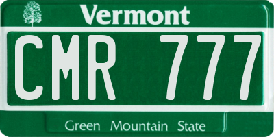 VT license plate CMR777