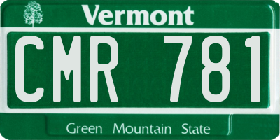VT license plate CMR781