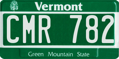VT license plate CMR782