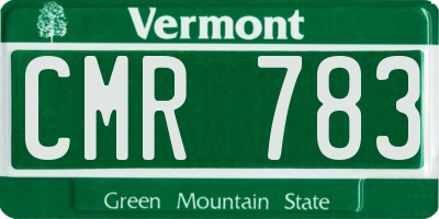 VT license plate CMR783