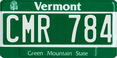 VT license plate CMR784