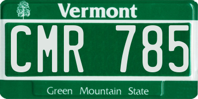 VT license plate CMR785