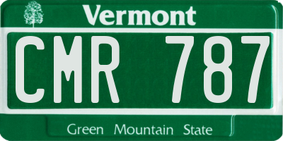 VT license plate CMR787
