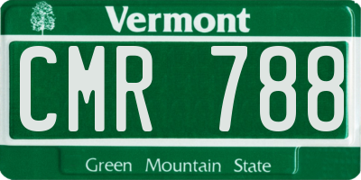 VT license plate CMR788