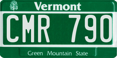 VT license plate CMR790