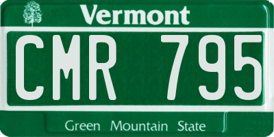 VT license plate CMR795