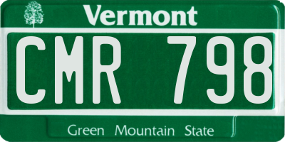 VT license plate CMR798