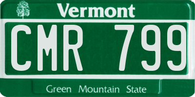 VT license plate CMR799