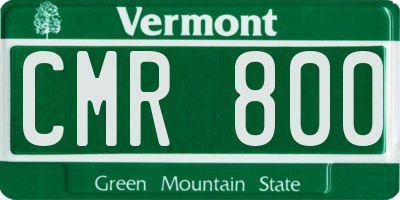 VT license plate CMR800