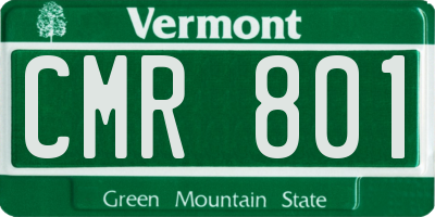 VT license plate CMR801