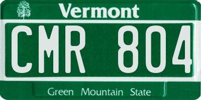VT license plate CMR804