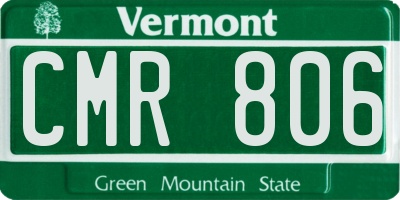 VT license plate CMR806
