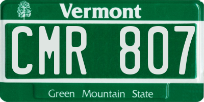 VT license plate CMR807
