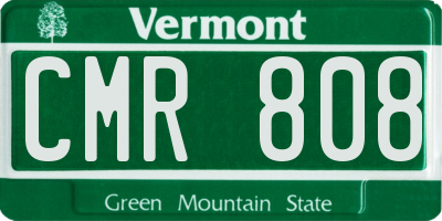 VT license plate CMR808