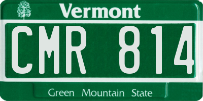 VT license plate CMR814