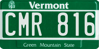 VT license plate CMR816