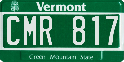 VT license plate CMR817