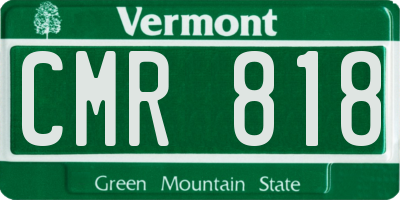 VT license plate CMR818