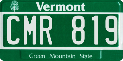 VT license plate CMR819